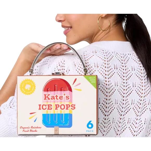 Kate Spade New York Snack Bar Popsicle Leather Multicolor Crossbody Bag NWT - Picture 2 of 6